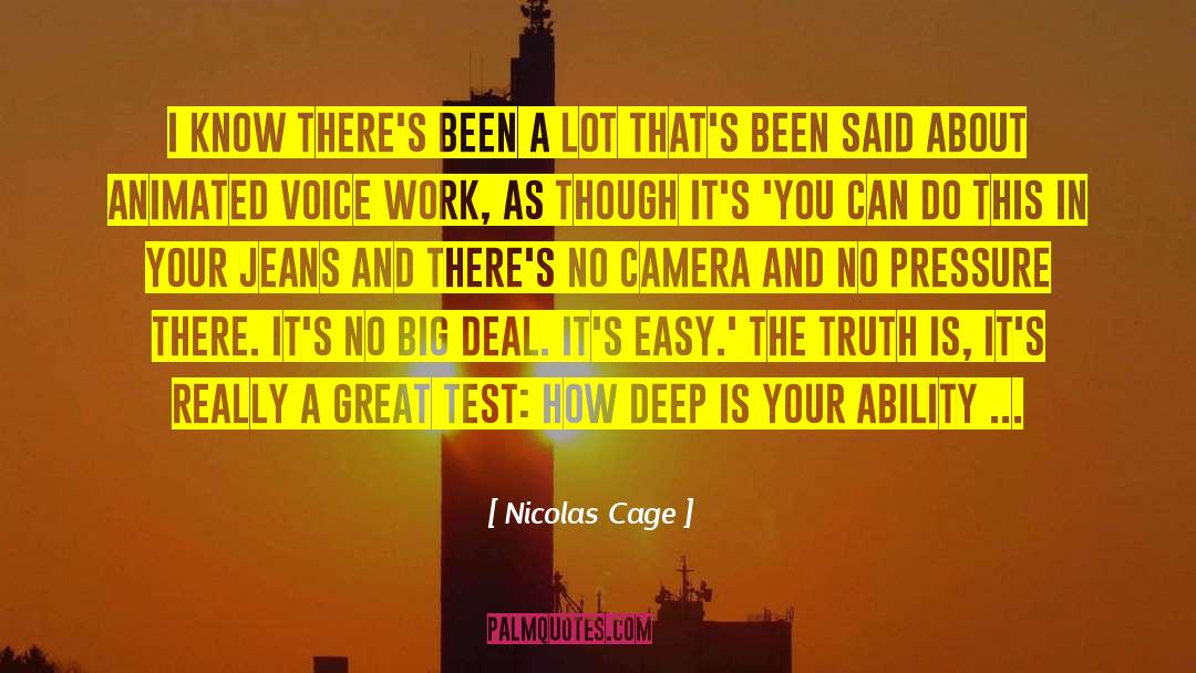 Developing Your Voice quotes by Nicolas Cage
