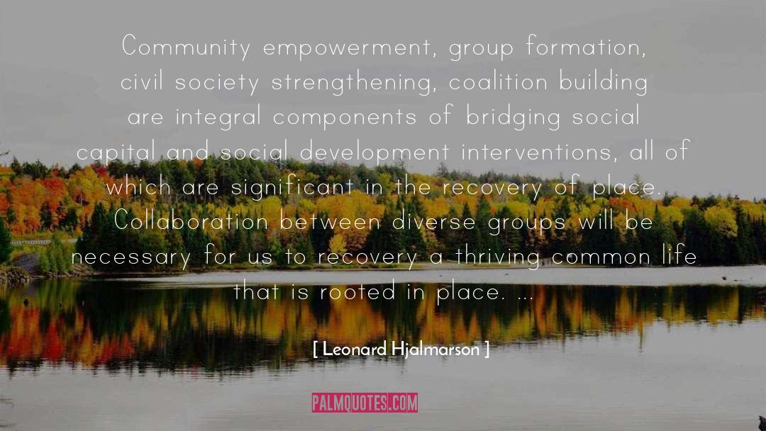 Development And Growth quotes by Leonard Hjalmarson