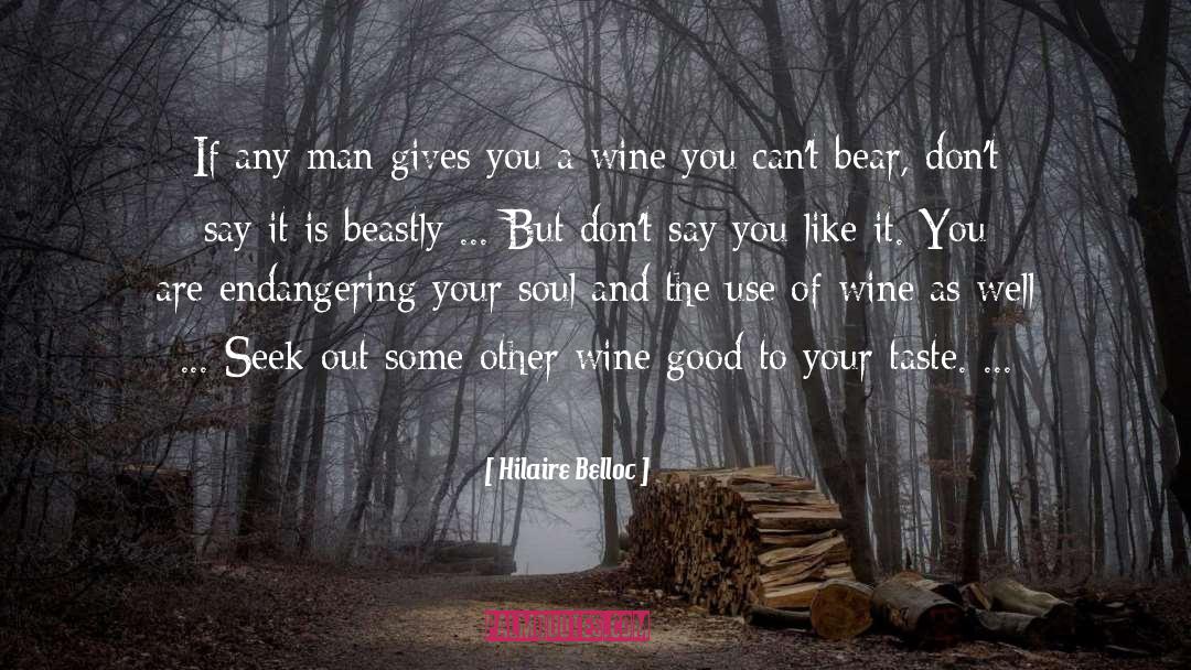 Devenish Wine quotes by Hilaire Belloc