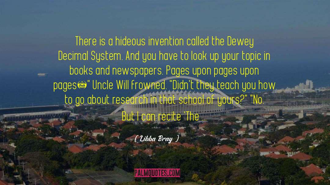 Dewey quotes by Libba Bray