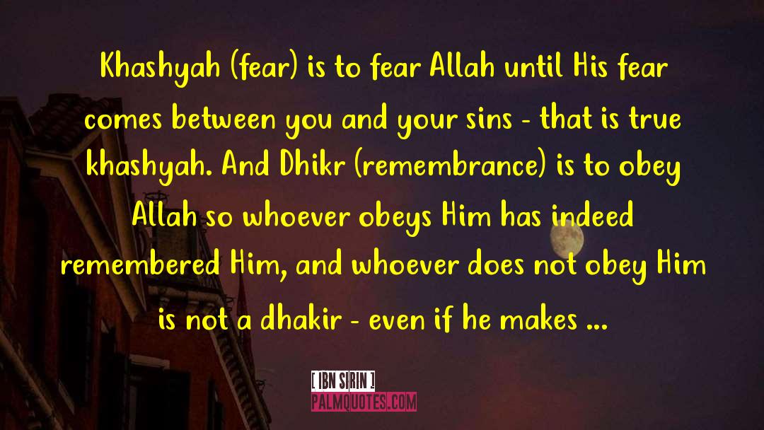 Dhikr quotes by Ibn Sirin