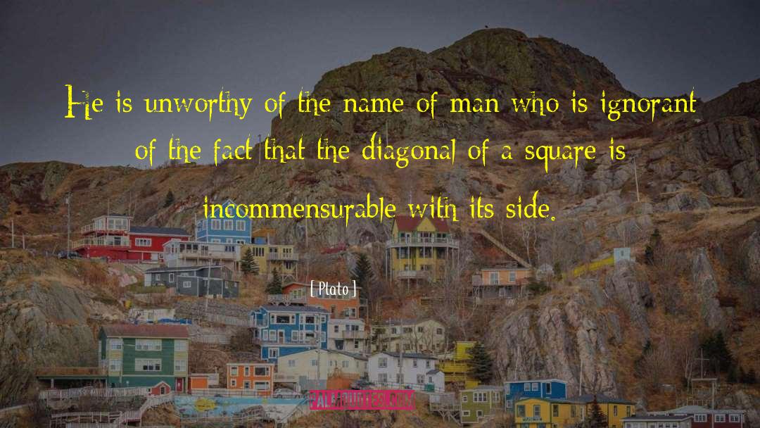 Diagonal quotes by Plato
