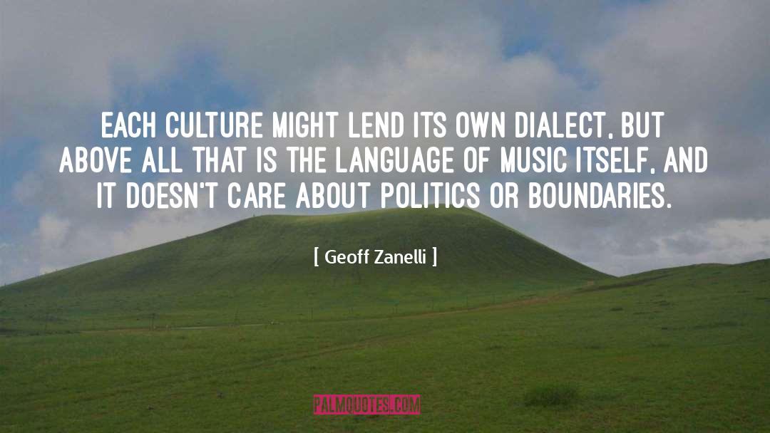 Dialect quotes by Geoff Zanelli
