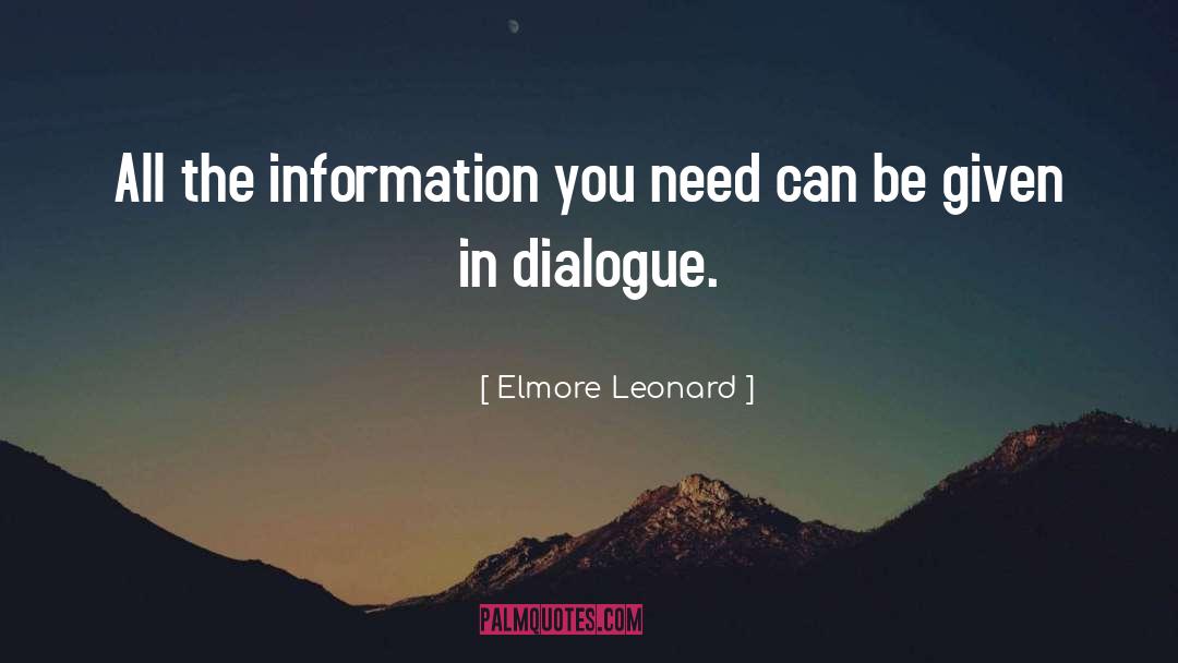 Dialogue quotes by Elmore Leonard