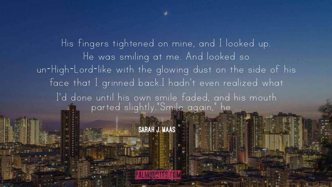 Diary Smiling Face quotes by Sarah J. Maas