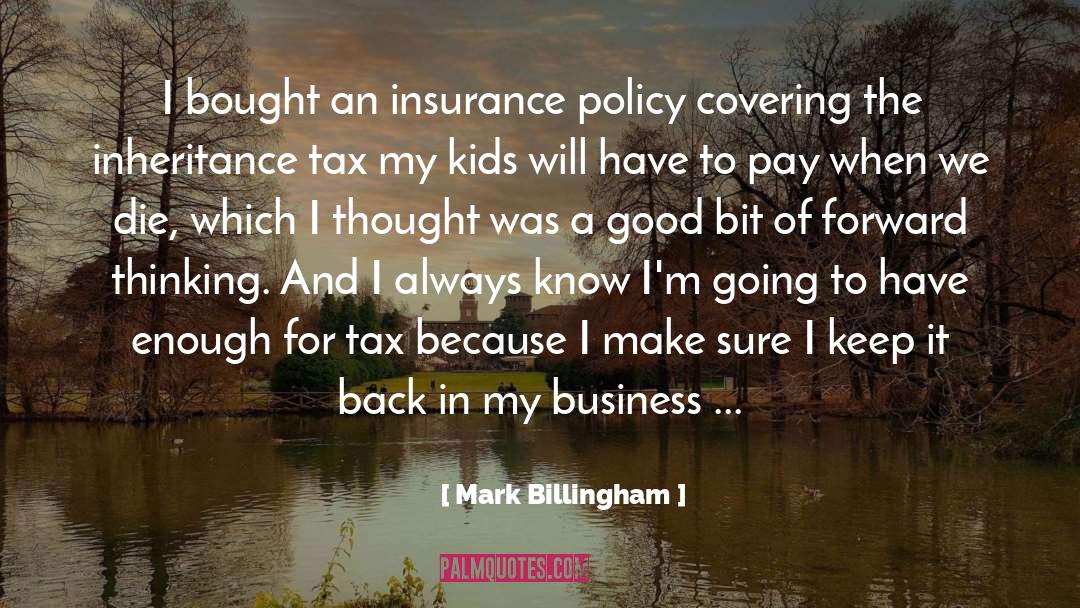 Dickstein Tax quotes by Mark Billingham