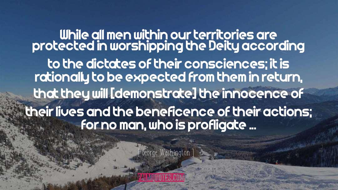 Dictates quotes by George Washington