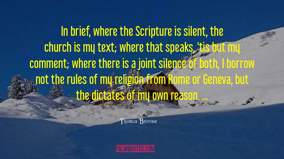 Dictates quotes by Thomas Browne