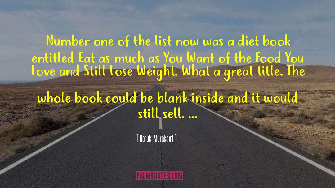 Diet And Nutrition quotes by Haruki Murakami