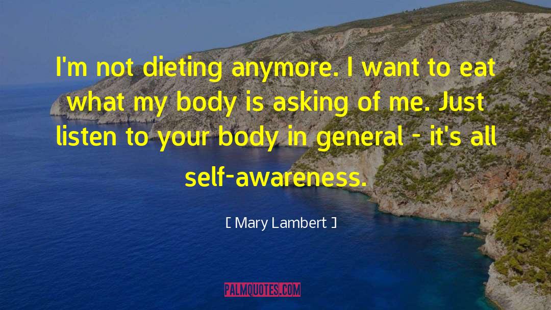 Dieting quotes by Mary Lambert