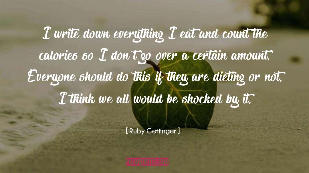 Dieting quotes by Ruby Gettinger