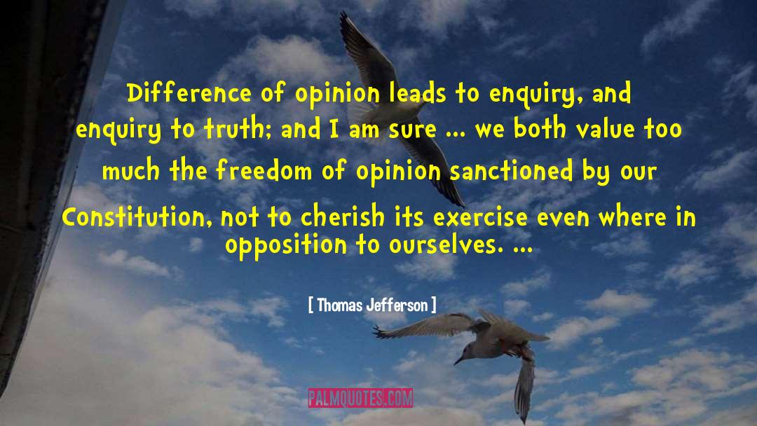 Differences Of Opinion quotes by Thomas Jefferson