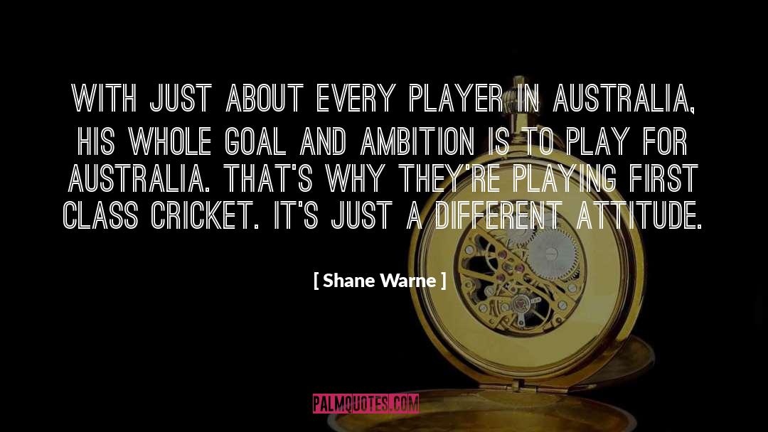 Different Attitude quotes by Shane Warne