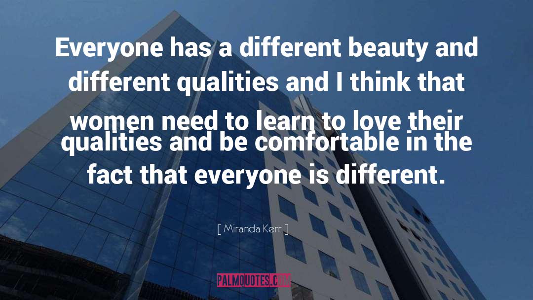 Different Beauty quotes by Miranda Kerr