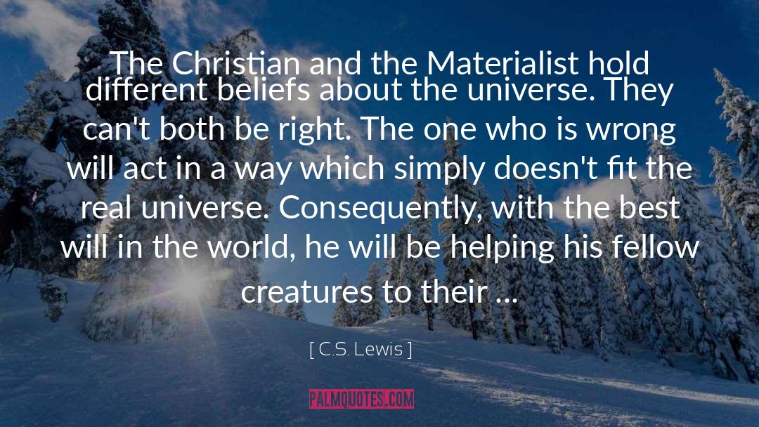 Different Beliefs quotes by C.S. Lewis