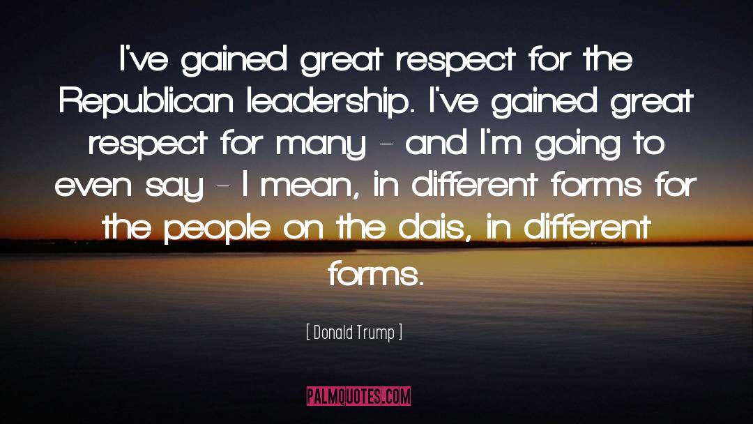 Different Forms quotes by Donald Trump
