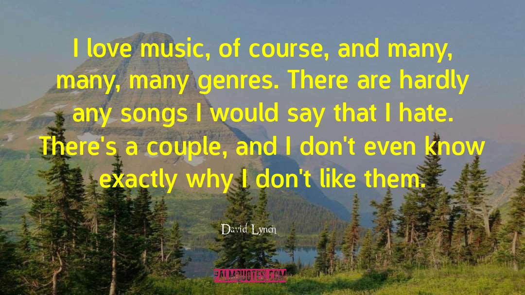 Different Genres Of Music quotes by David Lynch