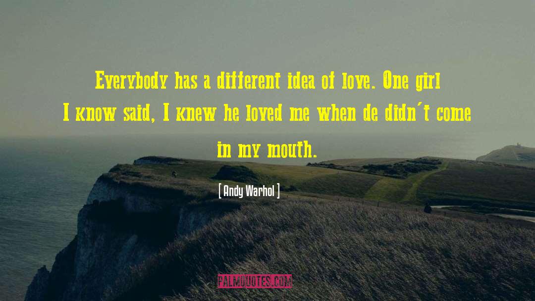 Different Ideas quotes by Andy Warhol