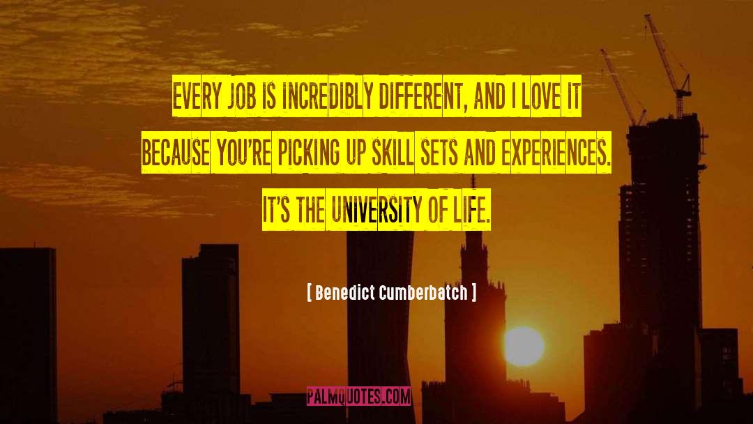 Different Jobs quotes by Benedict Cumberbatch