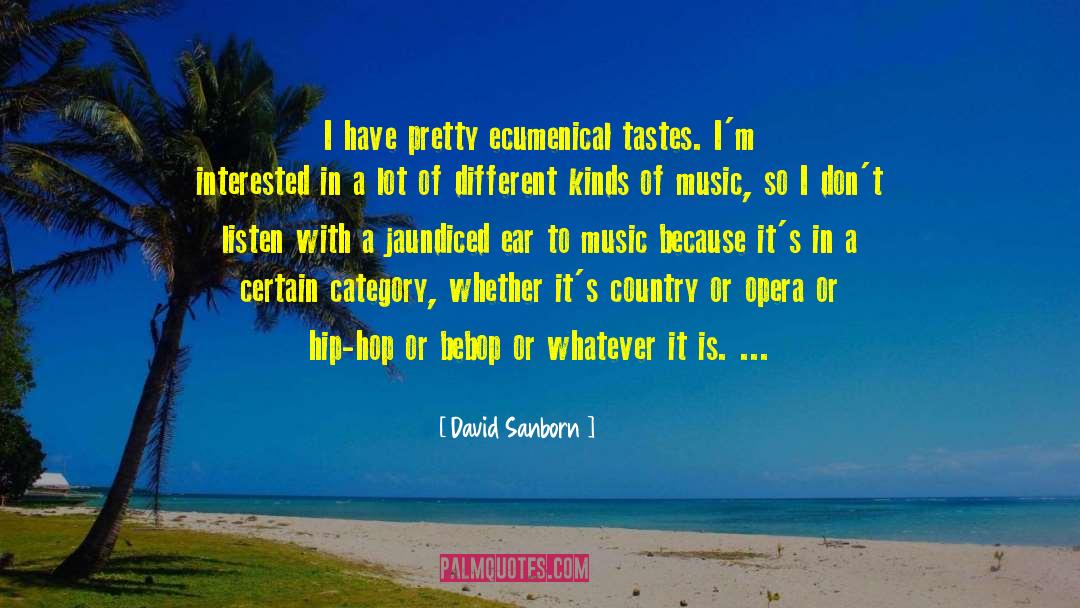 Different Kinds Of Music quotes by David Sanborn