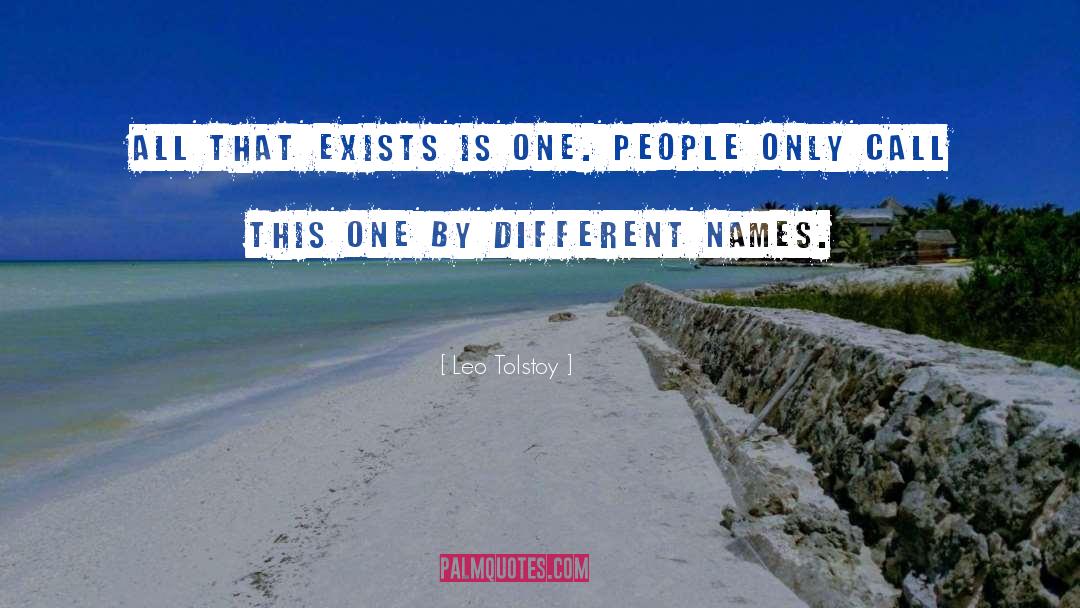 Different Names quotes by Leo Tolstoy