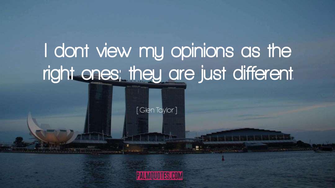 Different Opinions quotes by Glen Taylor