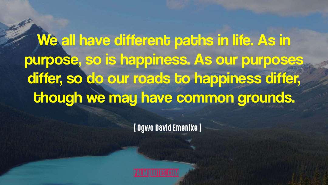 Different Paths quotes by Ogwo David Emenike
