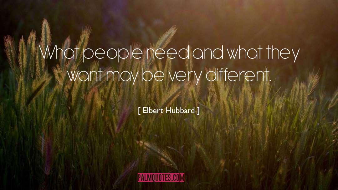 Different People quotes by Elbert Hubbard