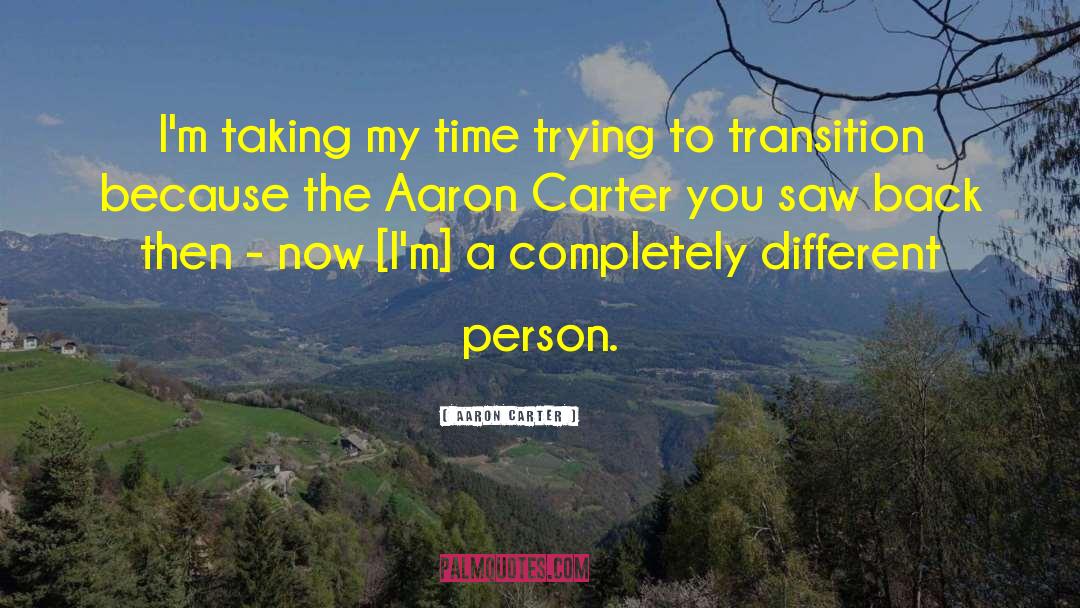 Different Person quotes by Aaron Carter