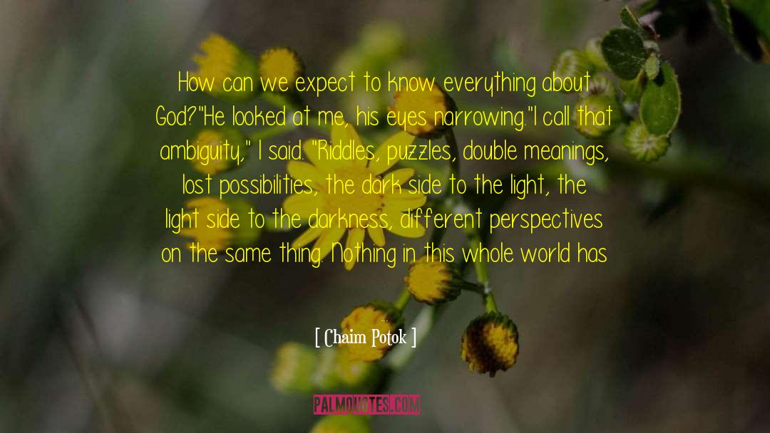 Different Perspectives quotes by Chaim Potok