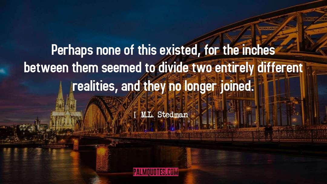 Different Realities quotes by M.L. Stedman