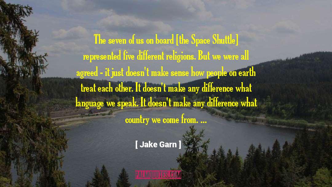 Different Religions quotes by Jake Garn