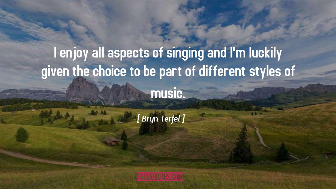 Different Styles quotes by Bryn Terfel