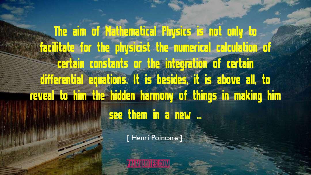 Differential Equations quotes by Henri Poincare