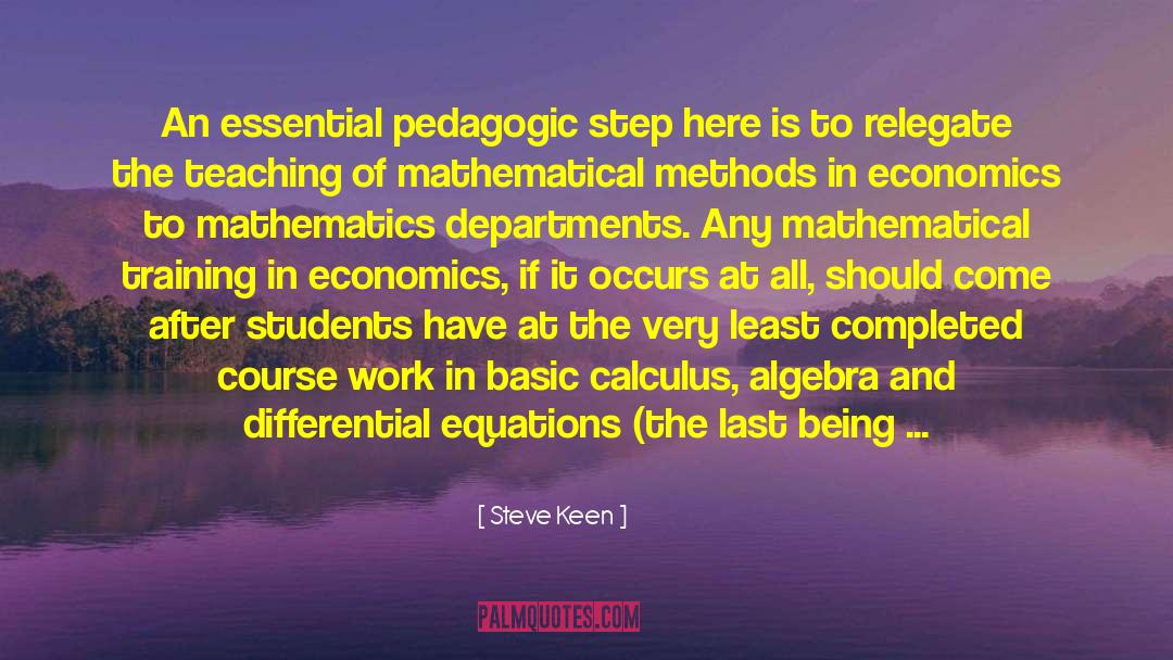 Differential Equations quotes by Steve Keen