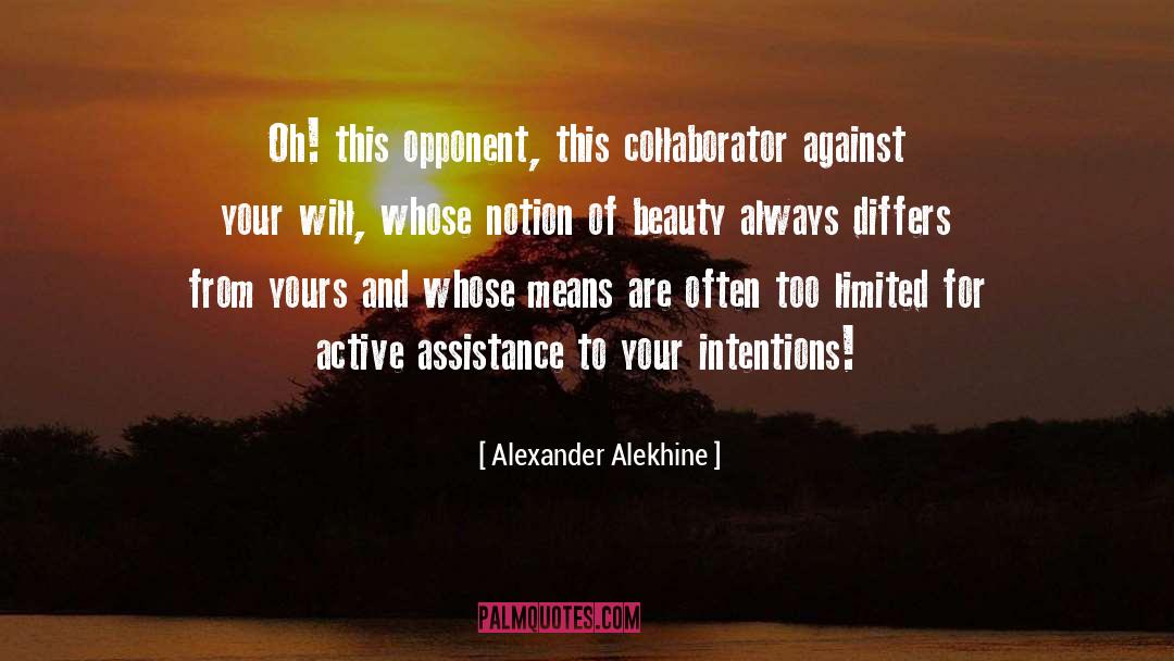 Differs quotes by Alexander Alekhine