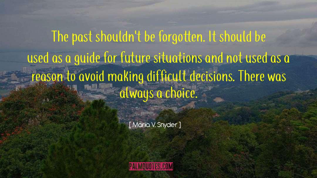 Difficult Decisions quotes by Maria V. Snyder