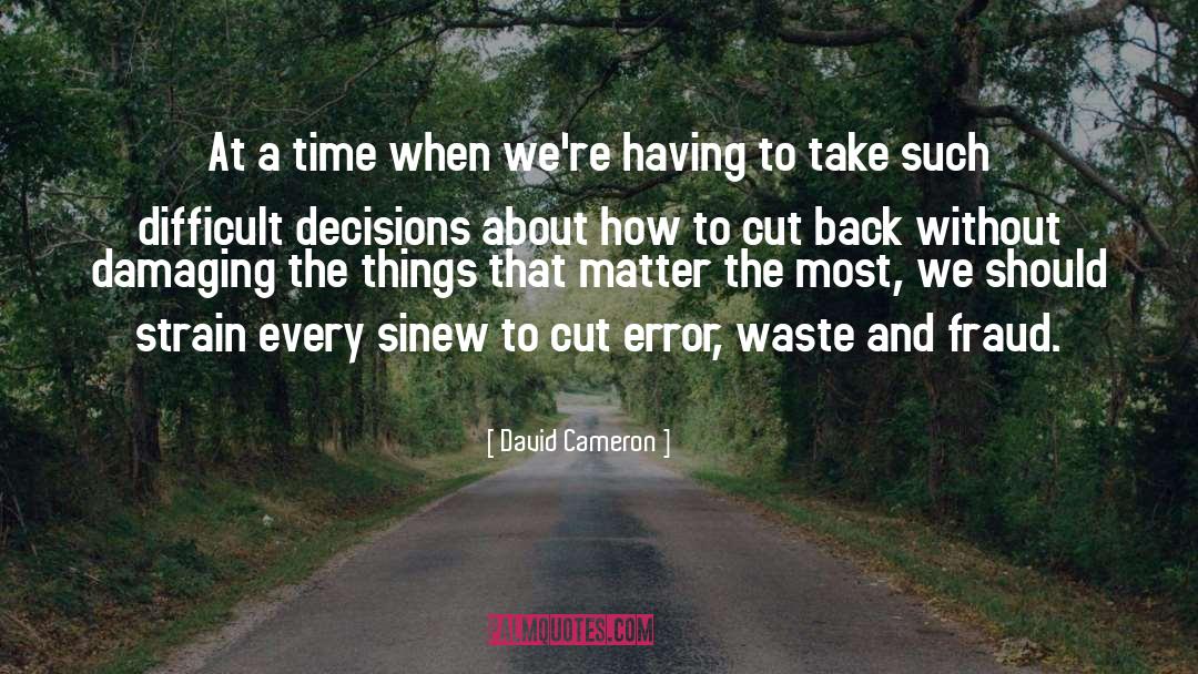 Difficult Decisions quotes by David Cameron