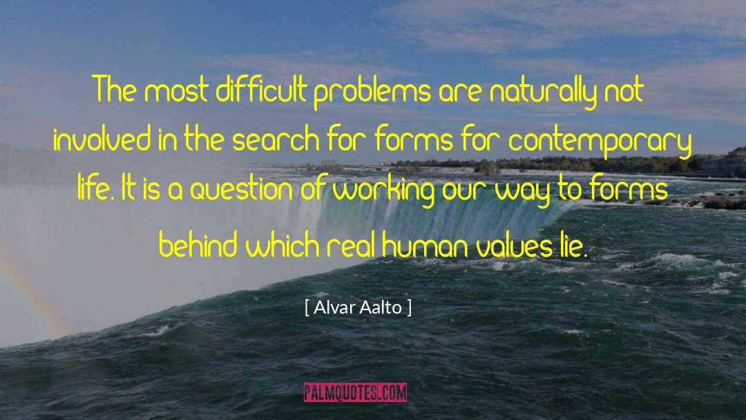 Difficult Problems quotes by Alvar Aalto