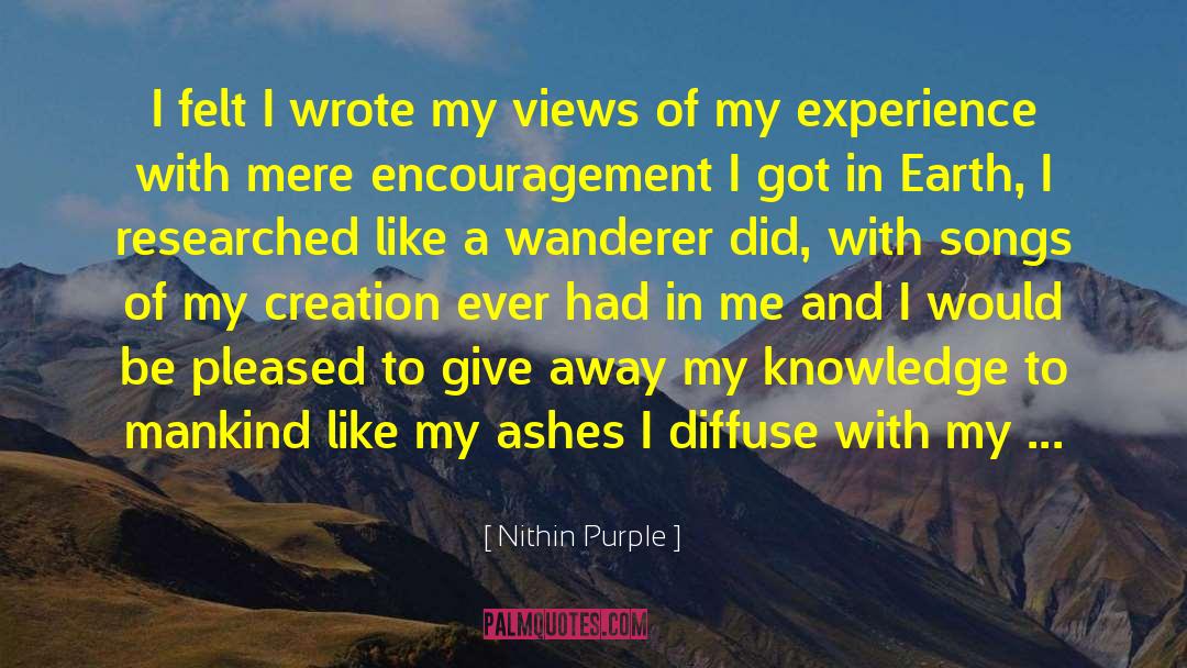 Diffuse quotes by Nithin Purple