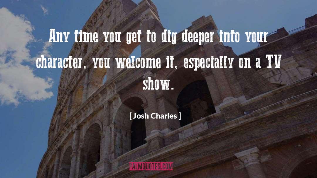 Dig Deeper quotes by Josh Charles