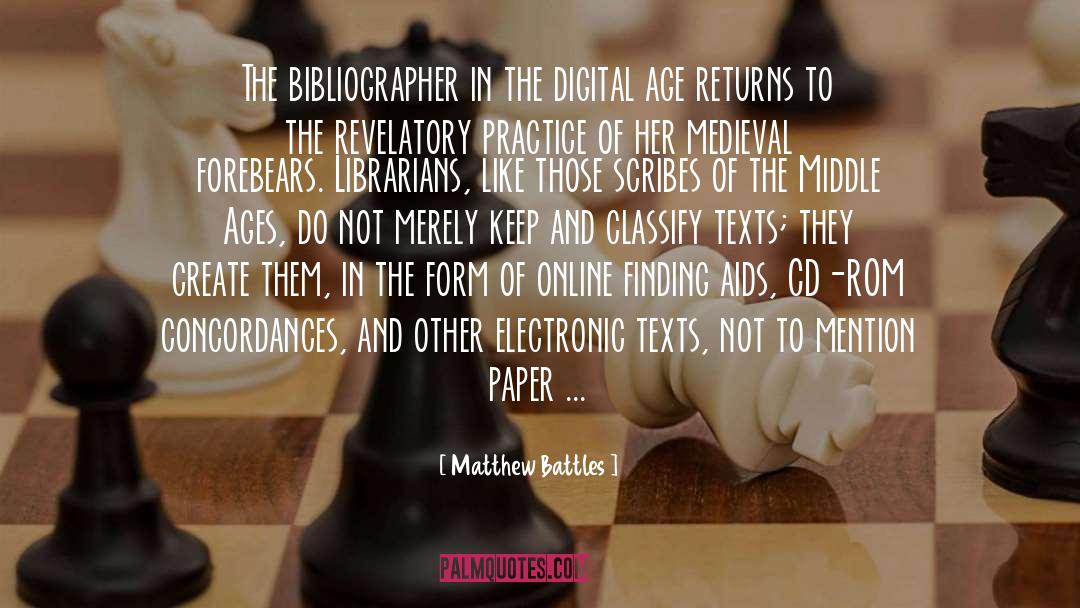 Digital quotes by Matthew Battles