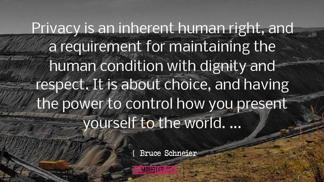 Dignity And Respect quotes by Bruce Schneier