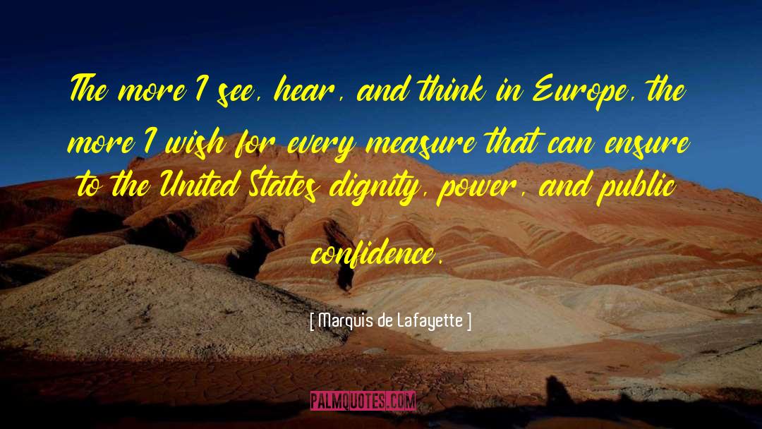 Dignity And Strength quotes by Marquis De Lafayette