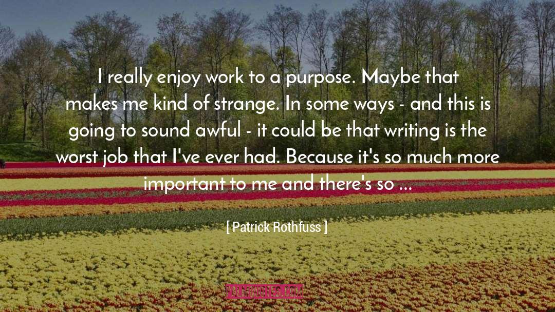 Dignity Of Work quotes by Patrick Rothfuss
