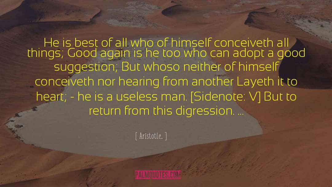 Digression quotes by Aristotle.