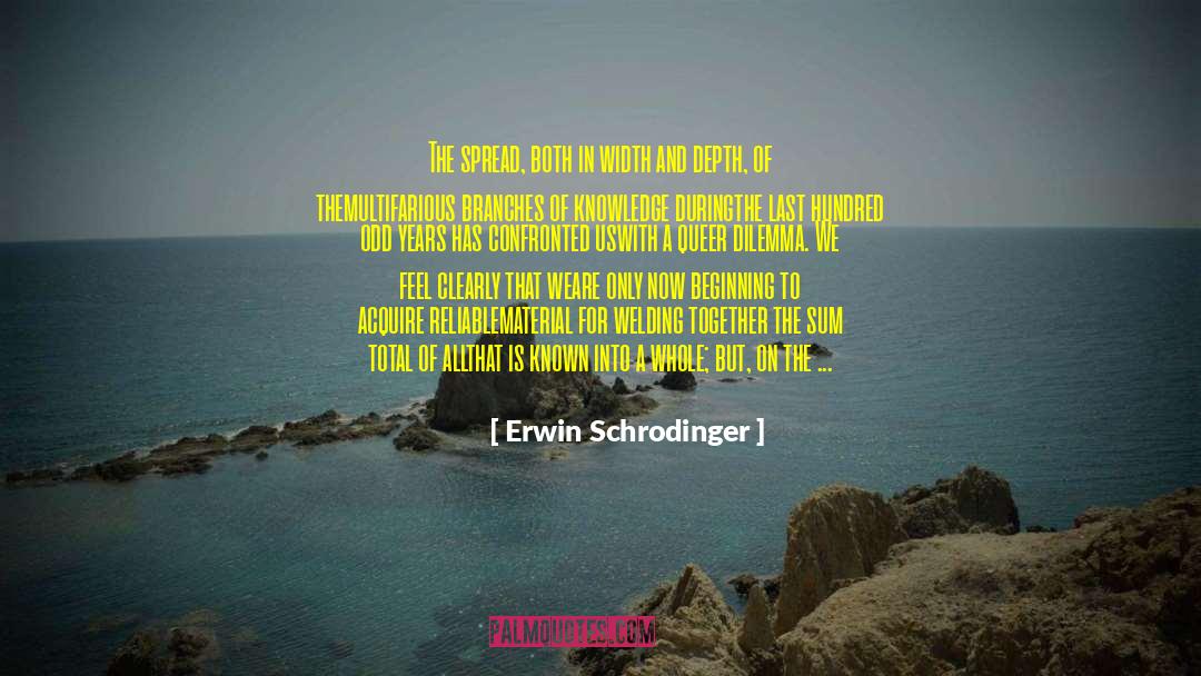 Dilemma quotes by Erwin Schrodinger