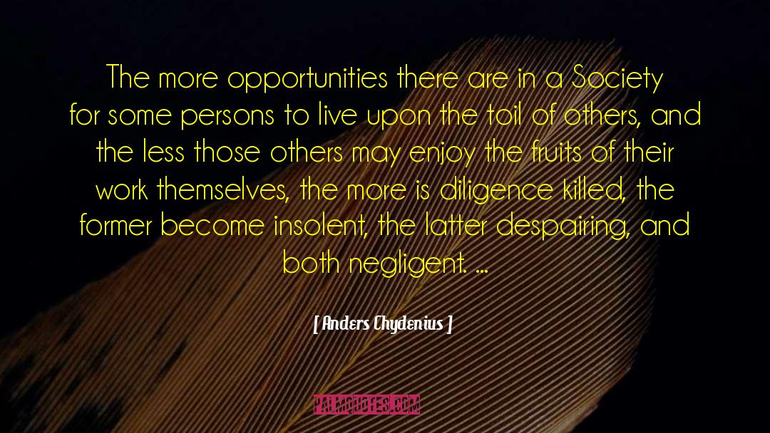 Diligence quotes by Anders Chydenius