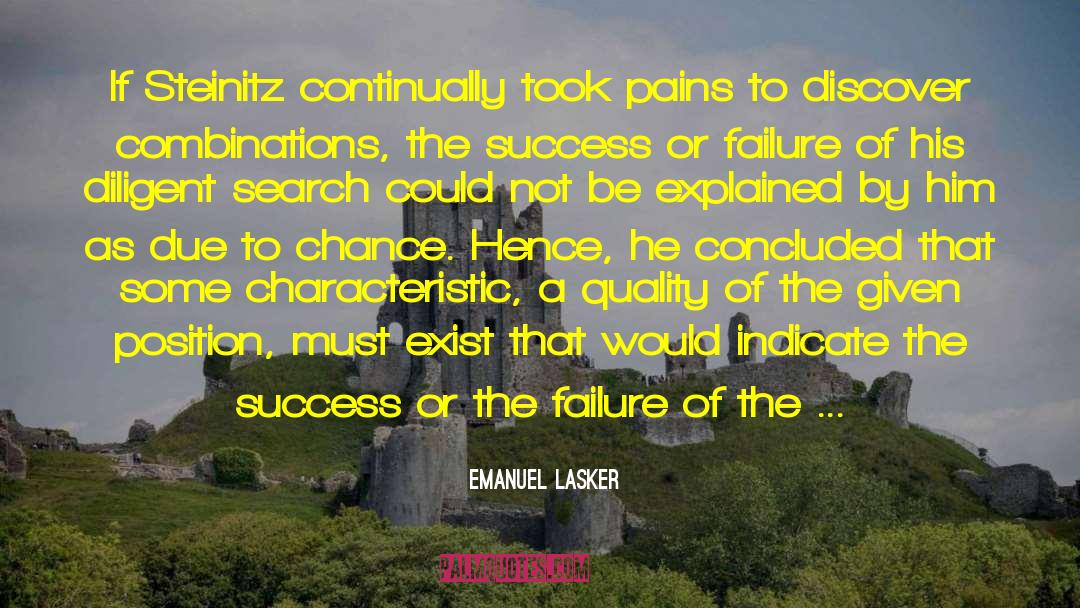 Diligent quotes by Emanuel Lasker