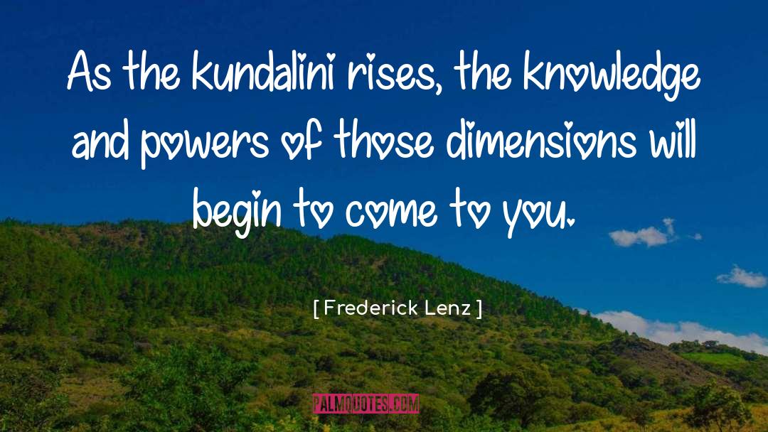 Dimensions quotes by Frederick Lenz